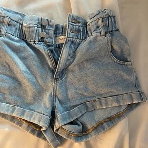 PacSun paper bag light wash short